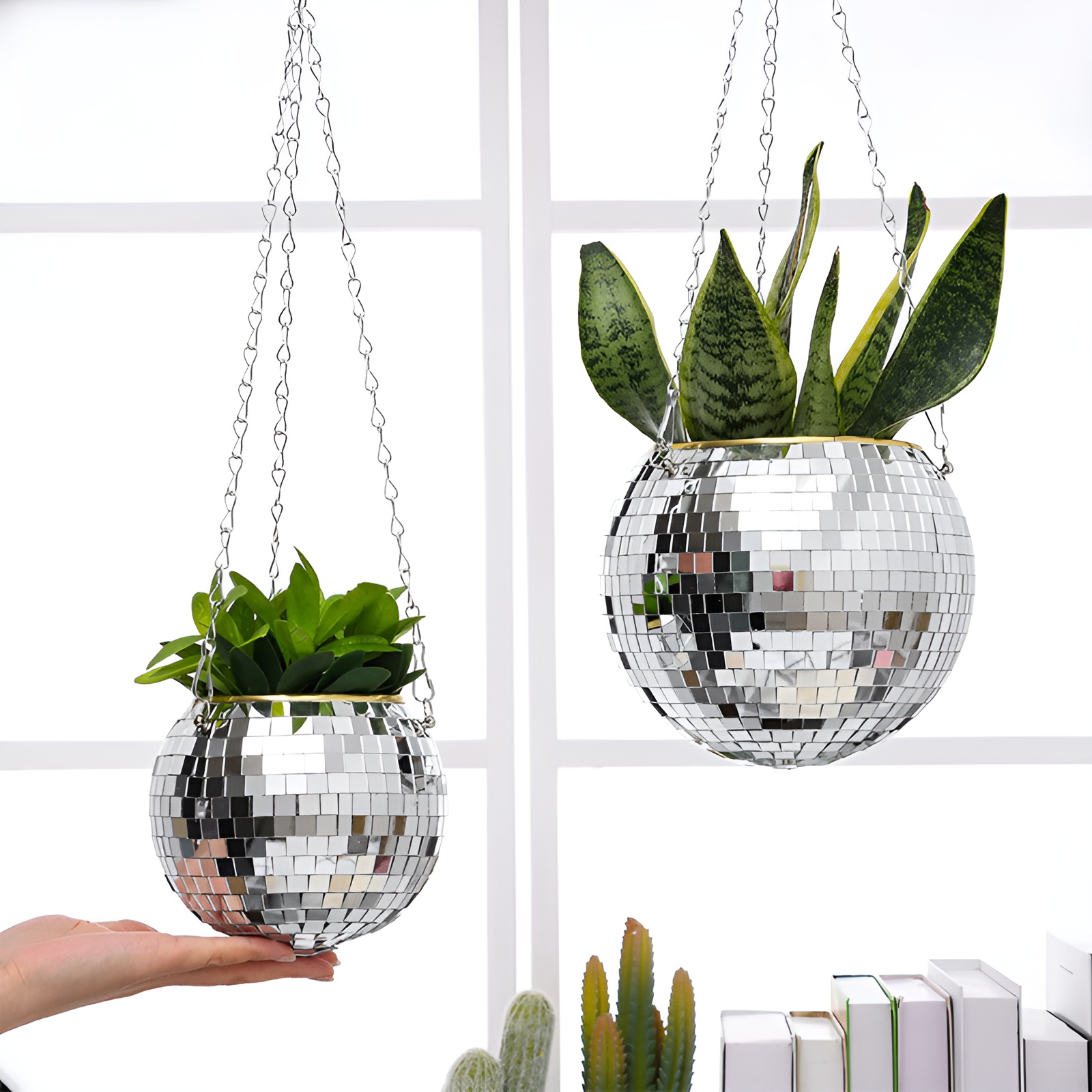 Disco Ball Pflanzer kreative Blumentopf Hängekorb Pflanze Pflanztopf