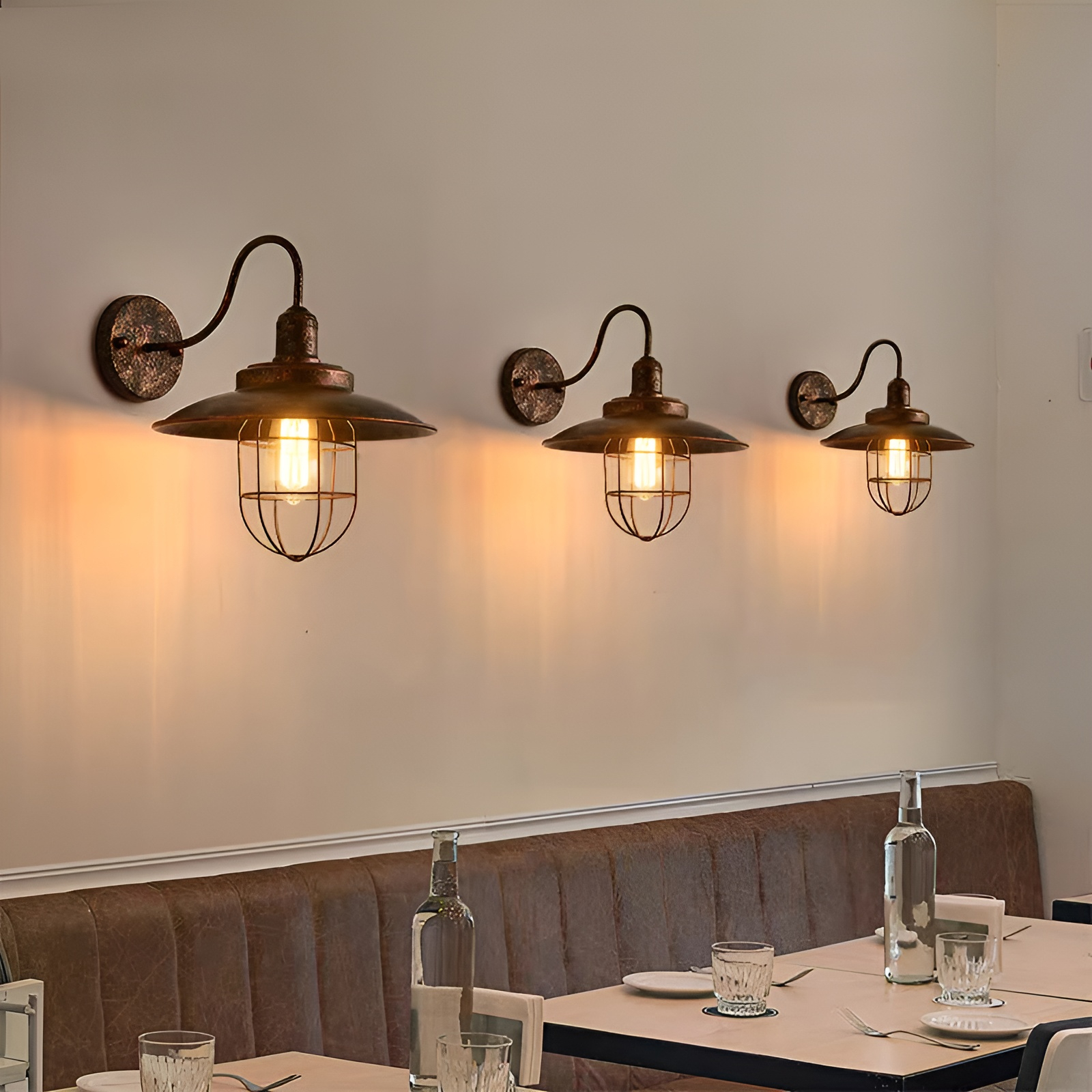 ヴィンテージ工業風屋外ウォールランプ