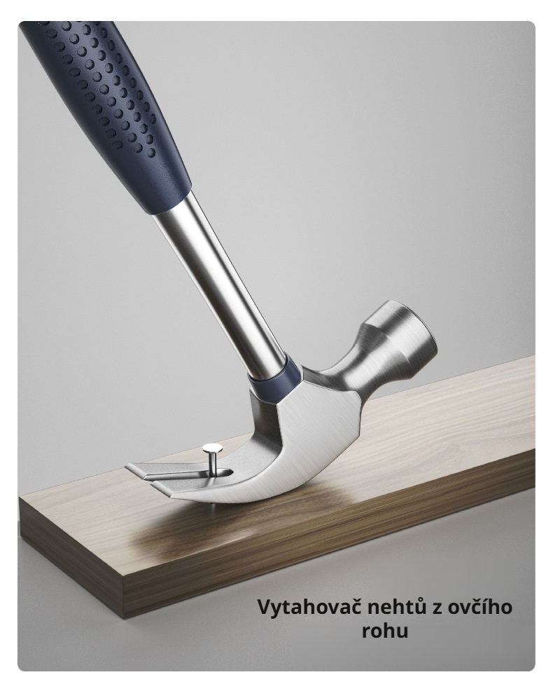 Protiskluzová rukojeť kladiva v detailu