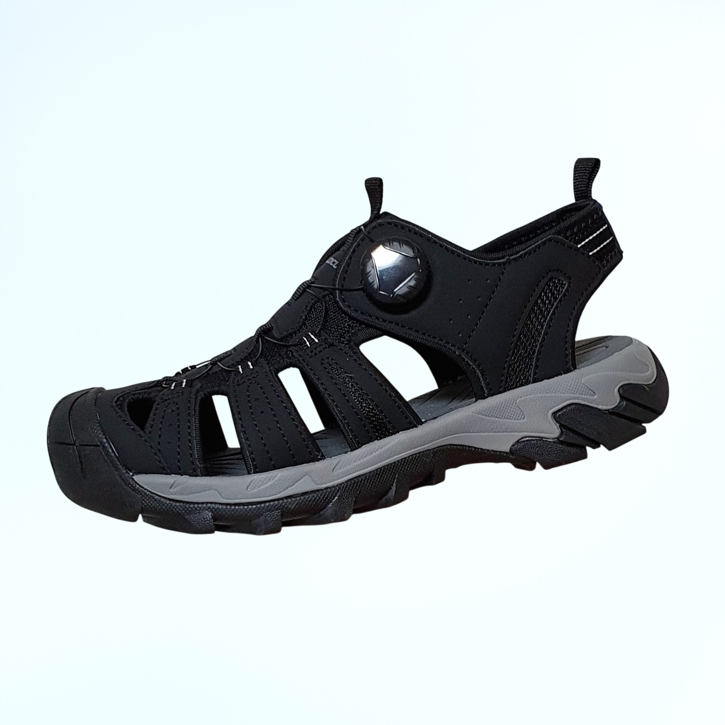 夏のファッション通気性のあるつま先閉じた手作りの大きいサイズのメンズハイキング滑り止めサンダル