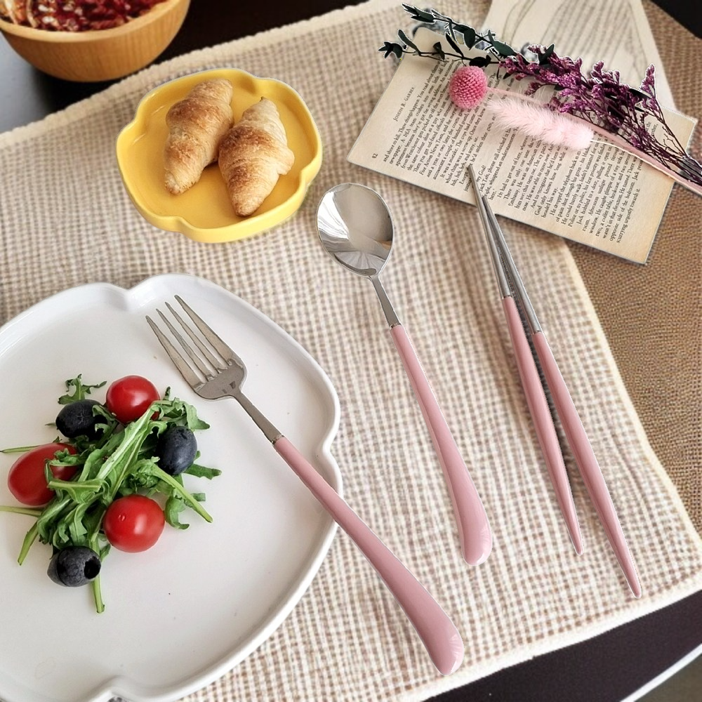 日用百貨304不鏽鋼餐具刀叉湯匙方筷西餐具刀叉套裝組合