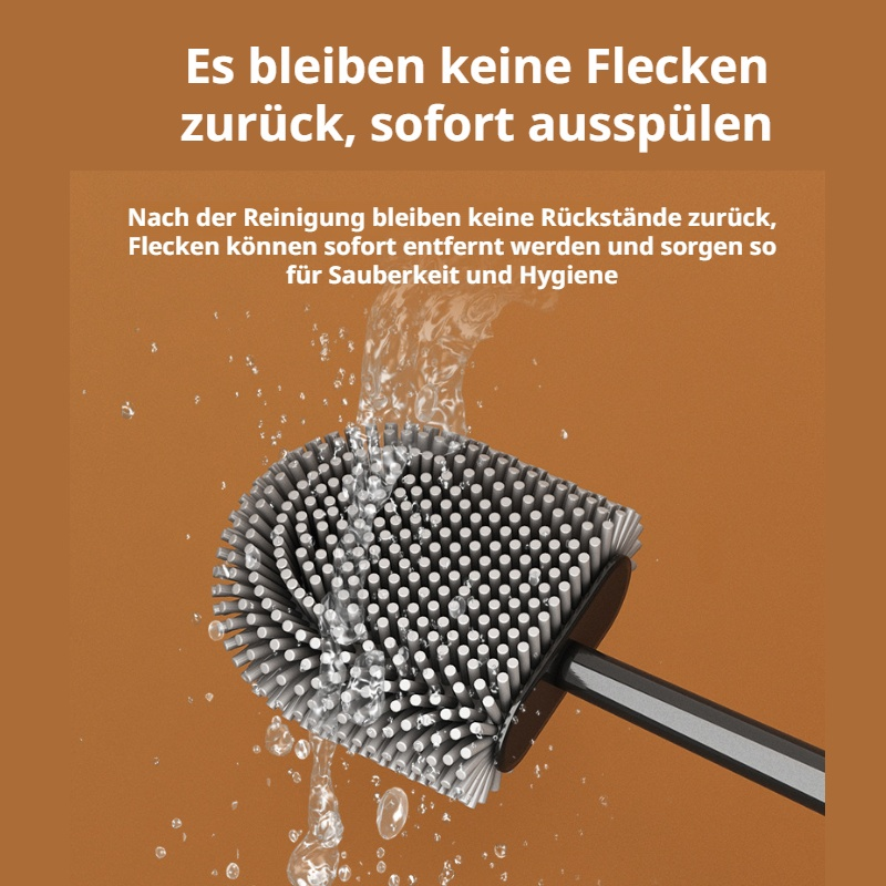 Neue Toilettenbürste fürs Badezimmer, kein toter Winkel, wandmontierte Toilettenbürste aus Silikon f