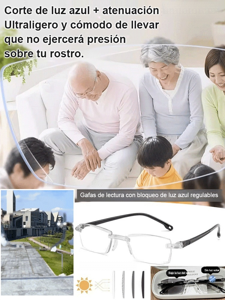Gafas de lectura anti-luz azul con lentes fotocromáticas