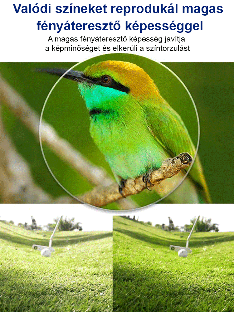 Kékszűrős, színt változtató olvasószemüveg