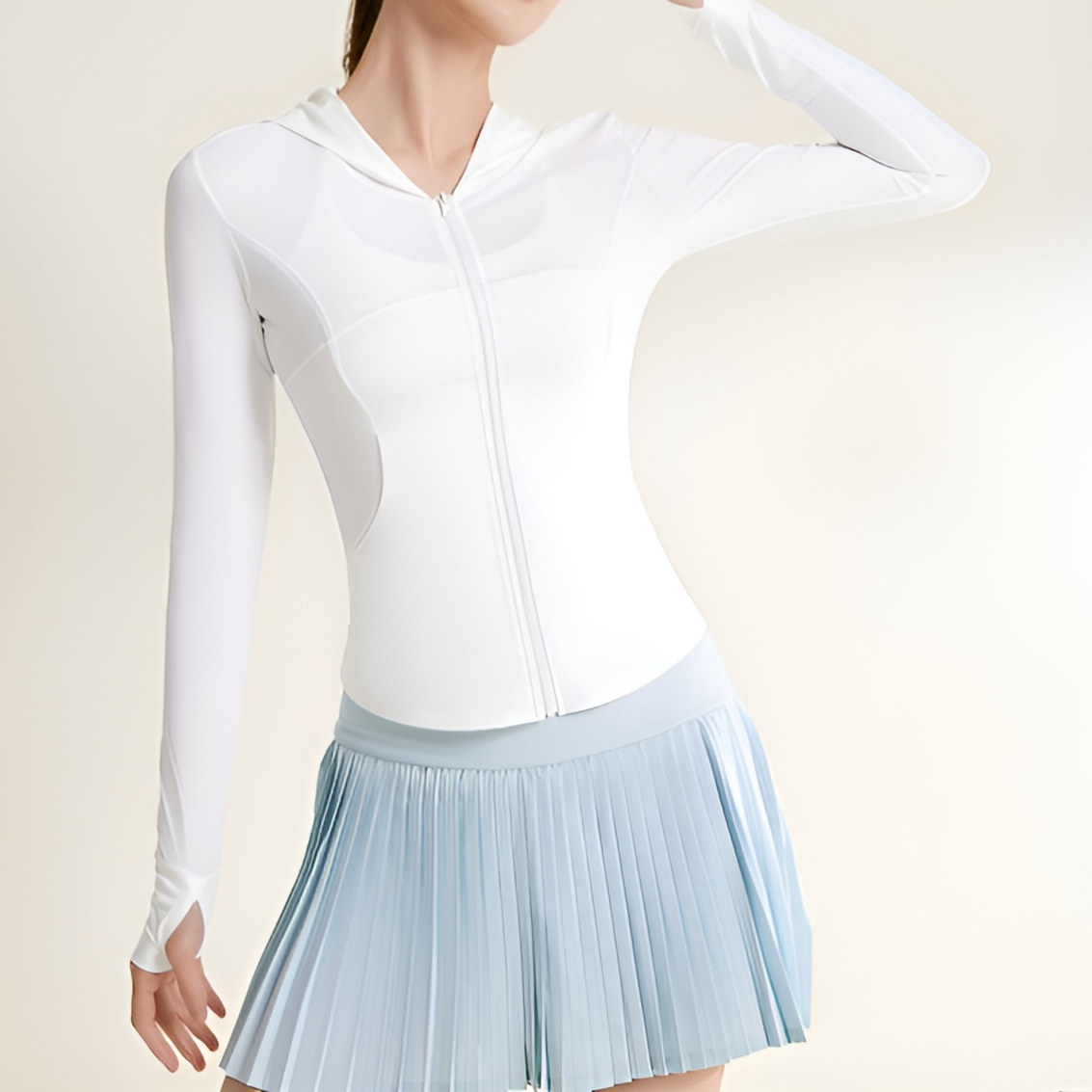 新しい日焼け止め衣類 UPF50+ 日焼け止め衣類 軽量で通気性のある日焼け止め衣類 UV 保護衣類 アイスセンス フード付き日焼け止め衣類 女性用