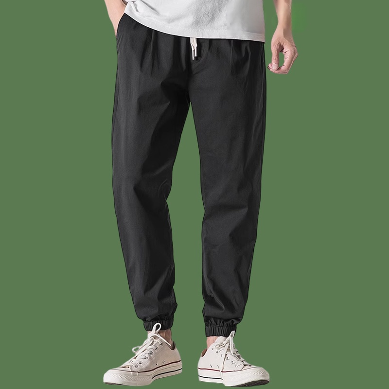 夏のメンズ接触冷感ジョガーパンツ