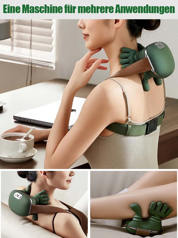 جهاز تدليك الرقبة والكتفين بتقنية محاكاة لمسة مدلك شخصي احترافي 