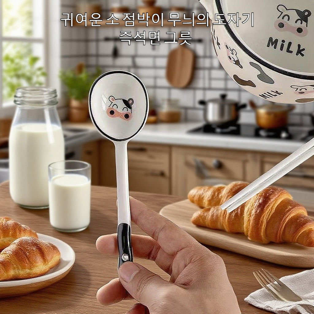 소 세라믹 인스턴트 라면 그릇