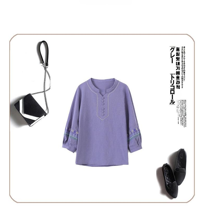 중장년 여성용 빅사이즈 블라우스 전면 디자인