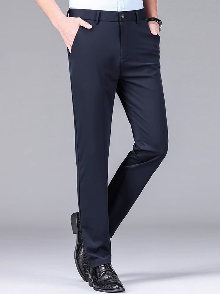 Summer cool high elastic trousers