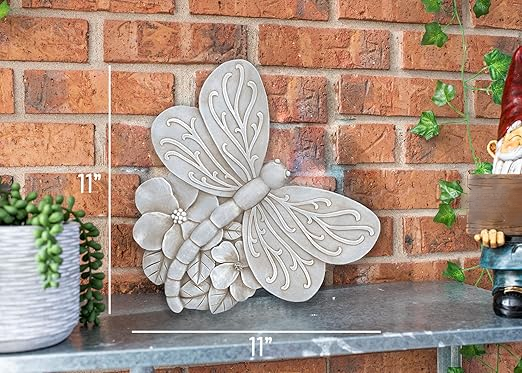 Decorative garden stepping stones arranged in a lush green garden