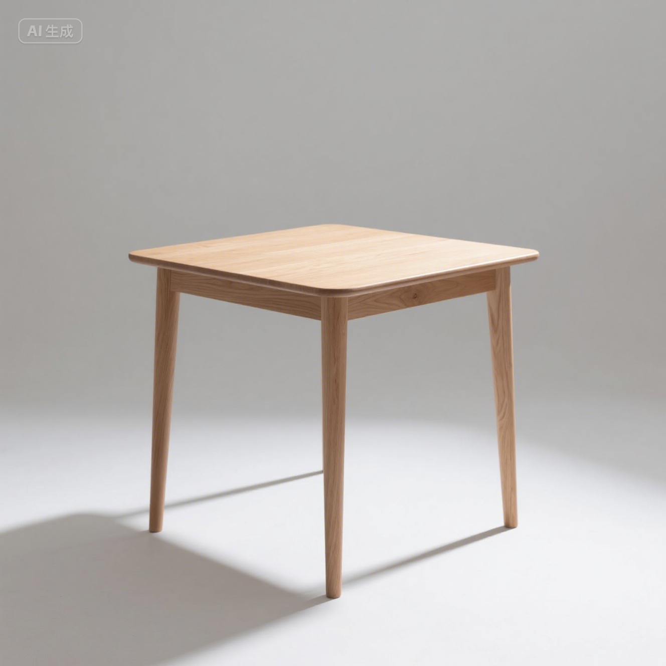 Mesa de comedor cuadrada sencilla de madera maciza