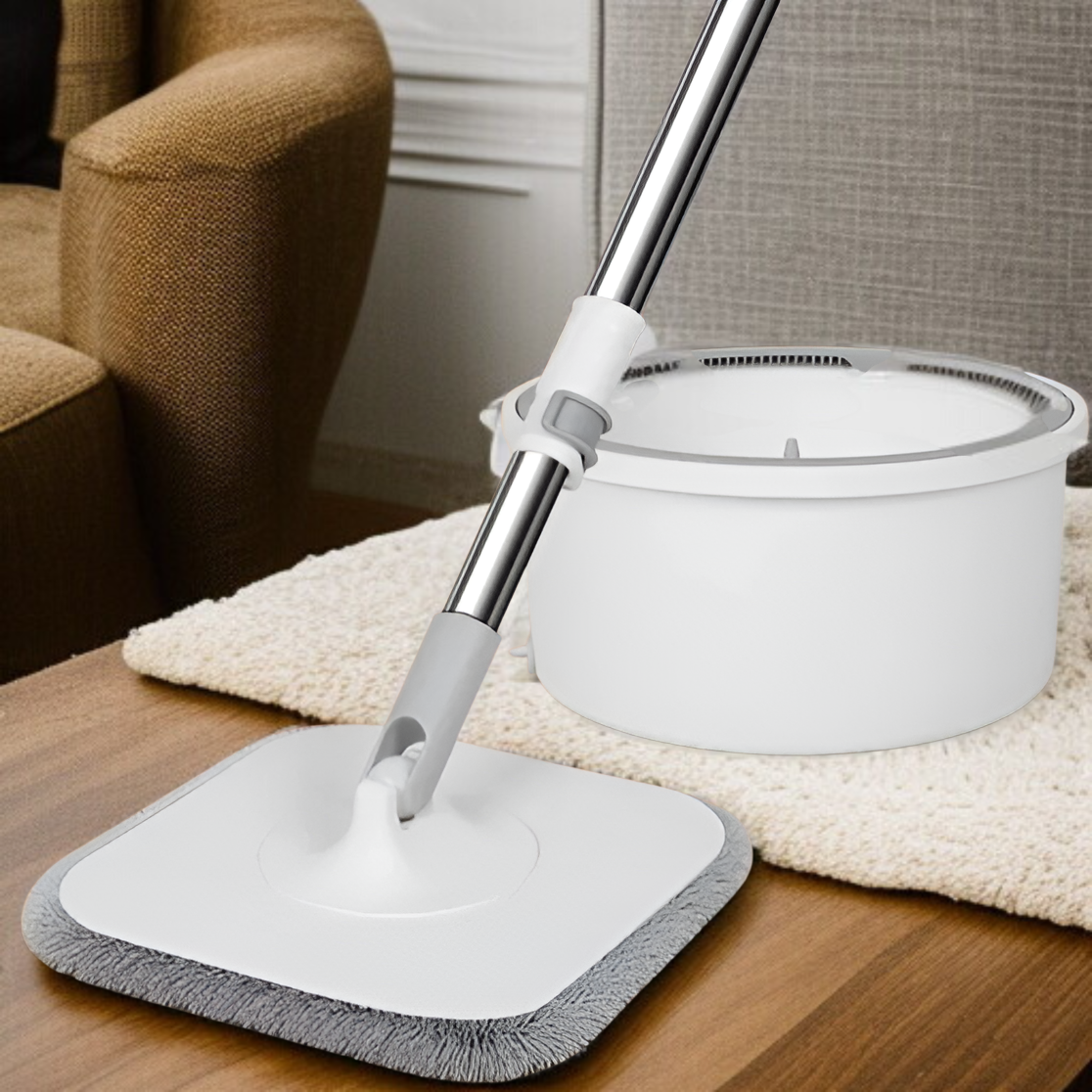 Automatischer Drehmopp mit Einzeleimer für Nass- und Trockenreinigung