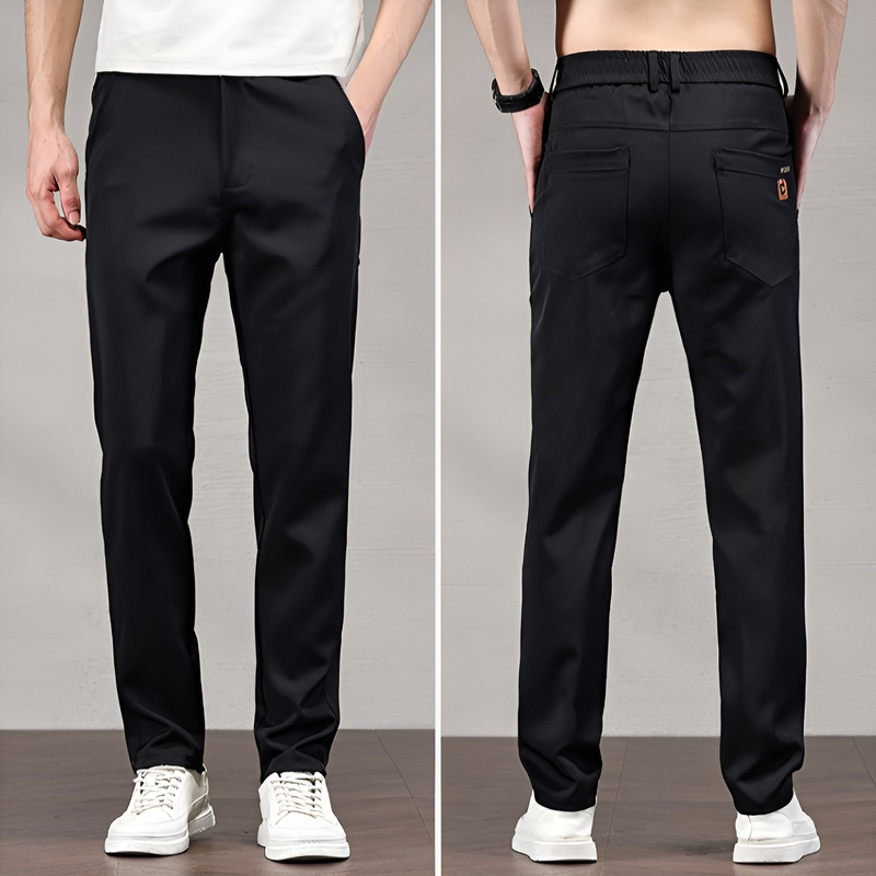 얇은 아이스 남성 캐주얼 팬츠 여름 일자 팬츠 쿨링감 고탄력 비즈니스 캐주얼 팬츠