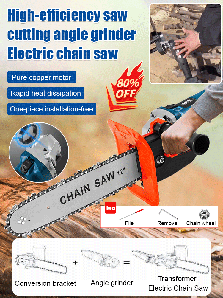 Angle grinder electric chain saw