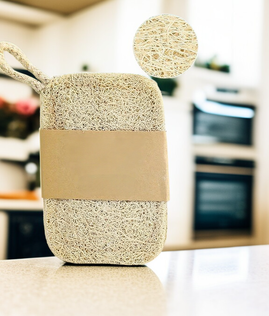 天然絲瓜絡洗碗刷去油污效果