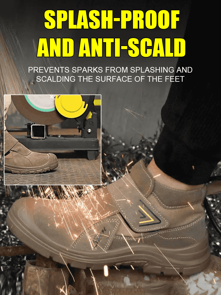 German imported safety work shoes with anti-smash, anti-puncture, waterproof, and anti-slip features
