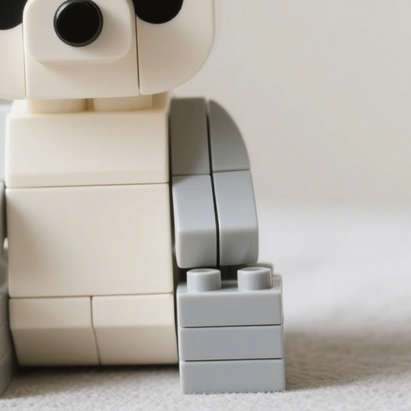 Roztomilý model stavebnice pandy – sada 3 kusů