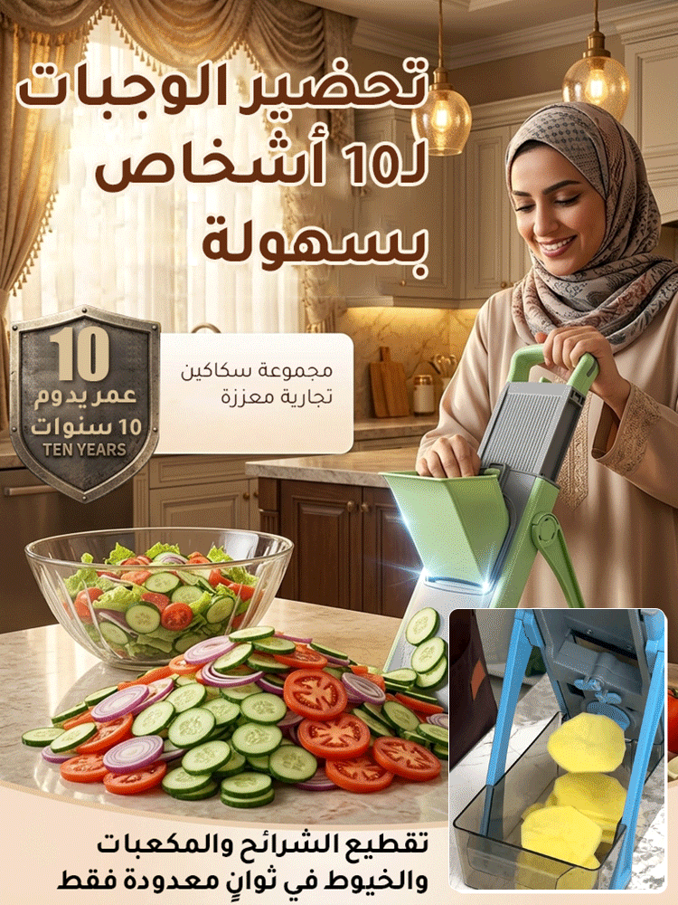 قطاعة خضروات متعددة الوظائف