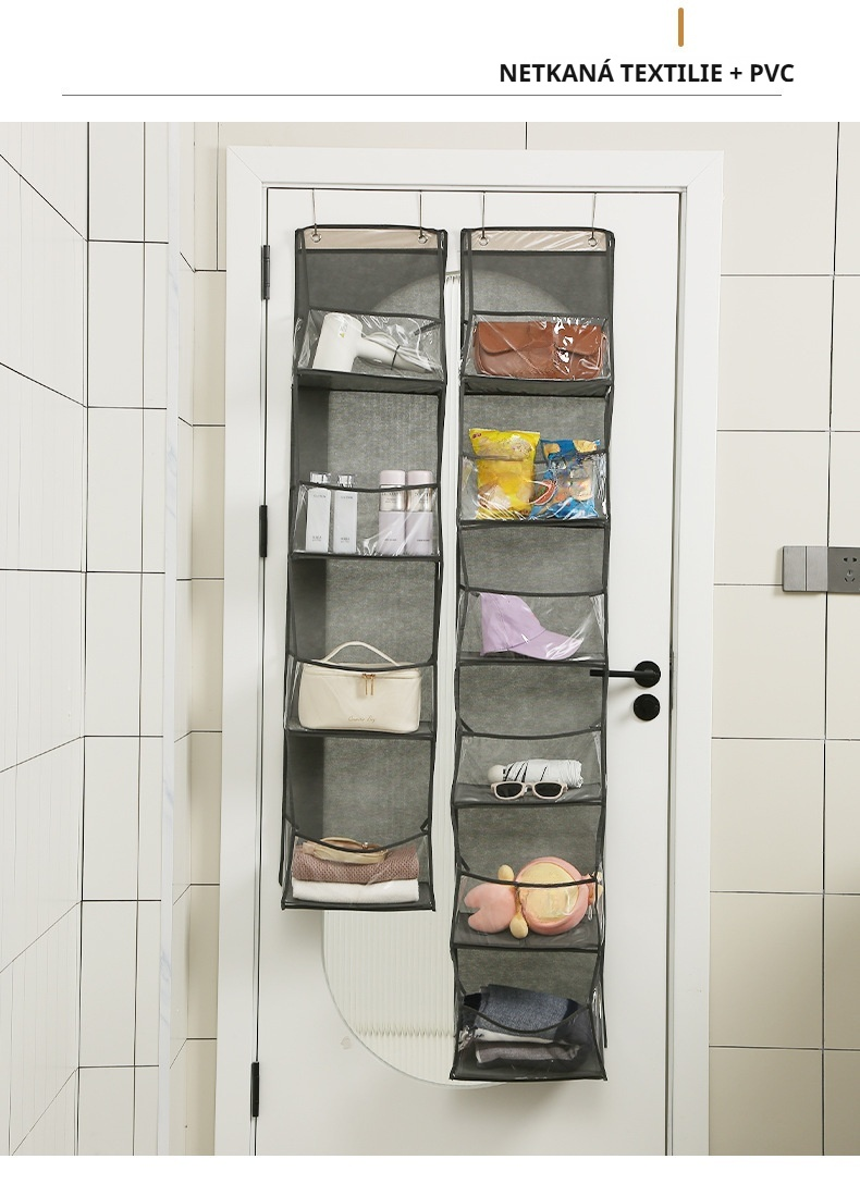 Detail závěsného úložného vaku na kabelky