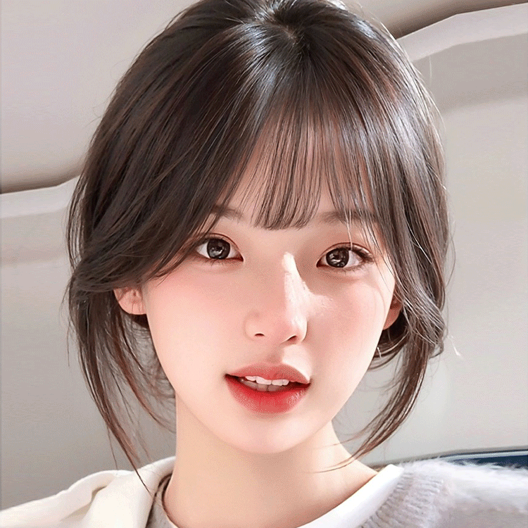 (머리핀 필요 없음) 자연스러운 벨크로 헤어피스