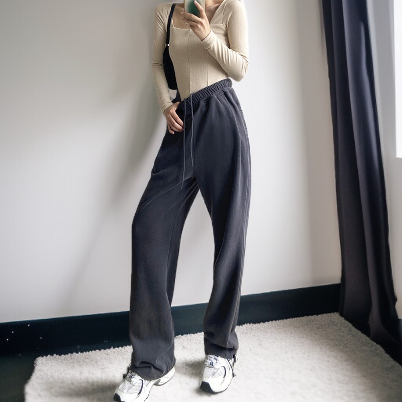 ルーズフィット・スウェットパンツ スポーツパンツ 眠る 惜しげもなく ツイード プラス