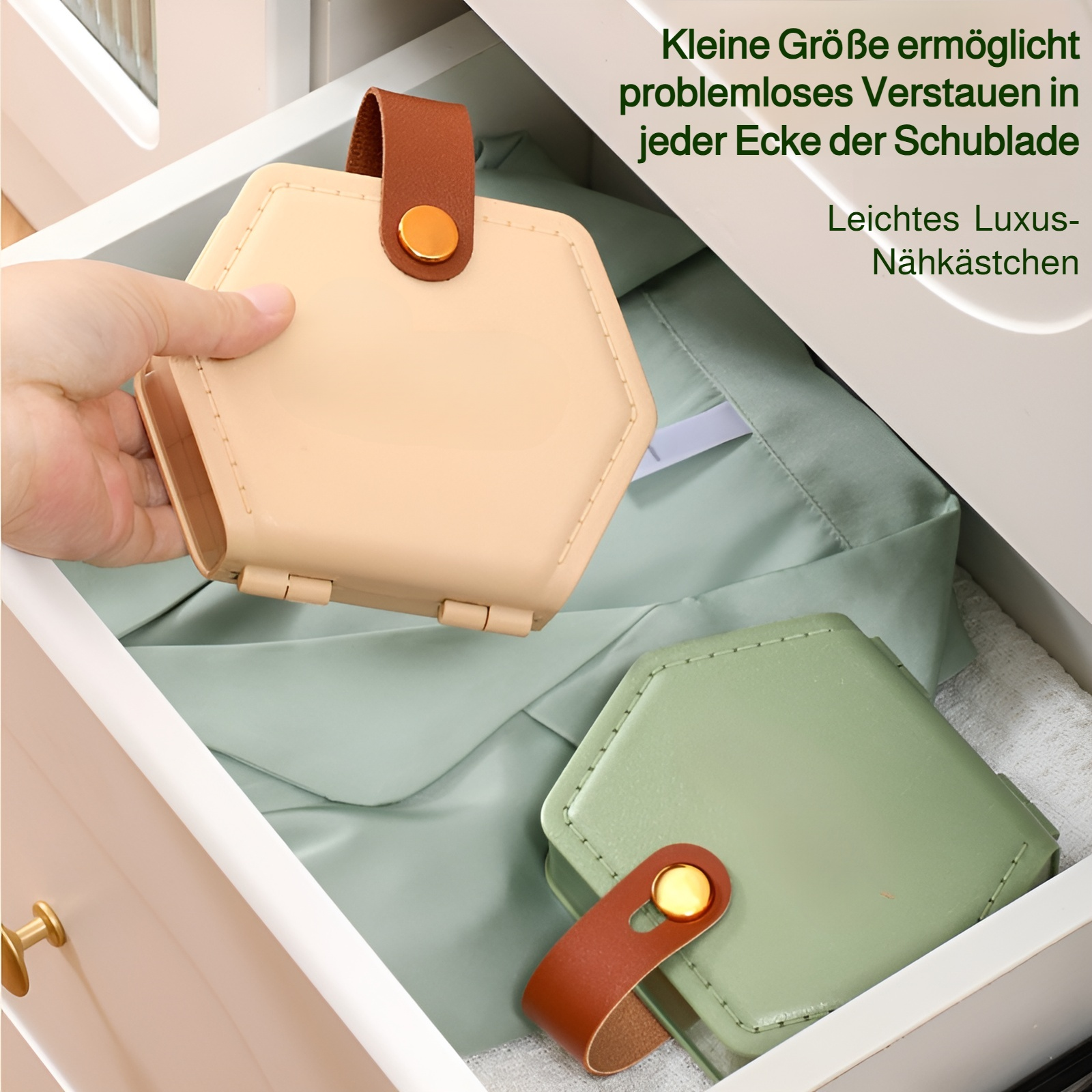 Nähset Haushaltsnähkasten Nähgarn Handnähen kleine Rolle Handnähgarn 18-teiliges Set Nähtasche prakt