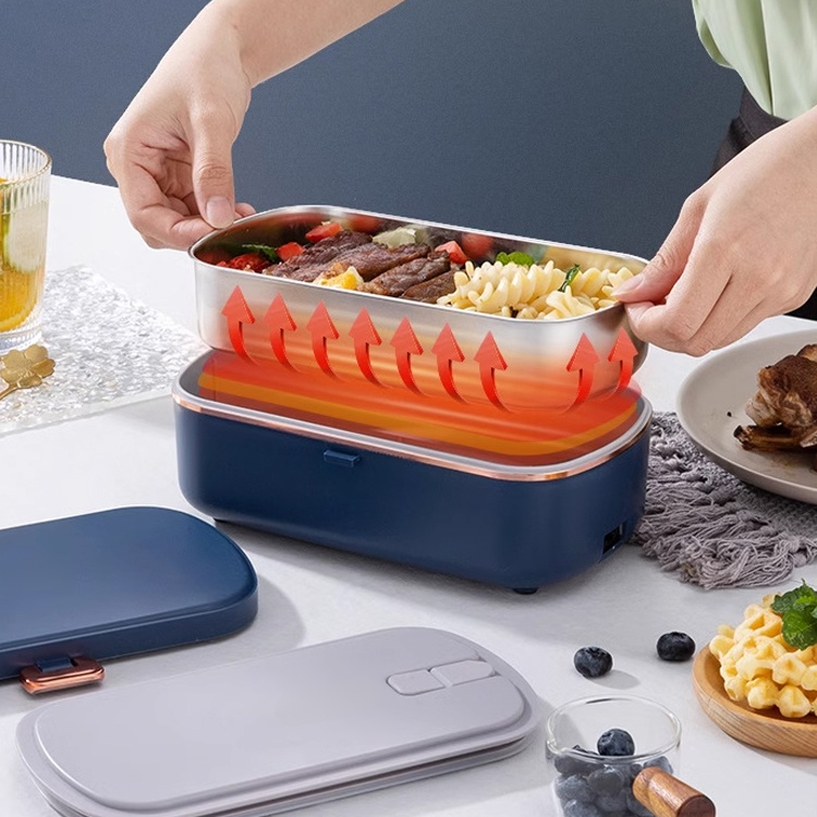 Portable water-free heating lunch box