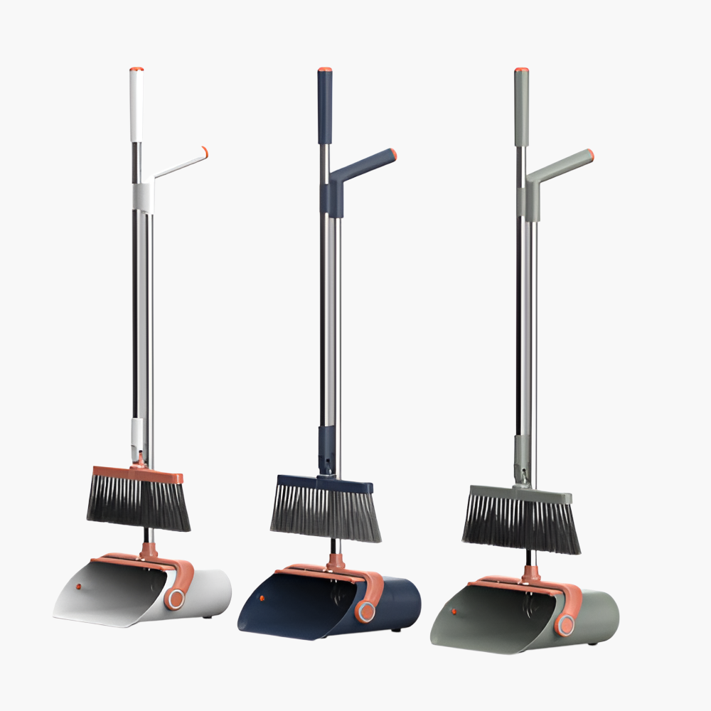 Household broom and dustpan set