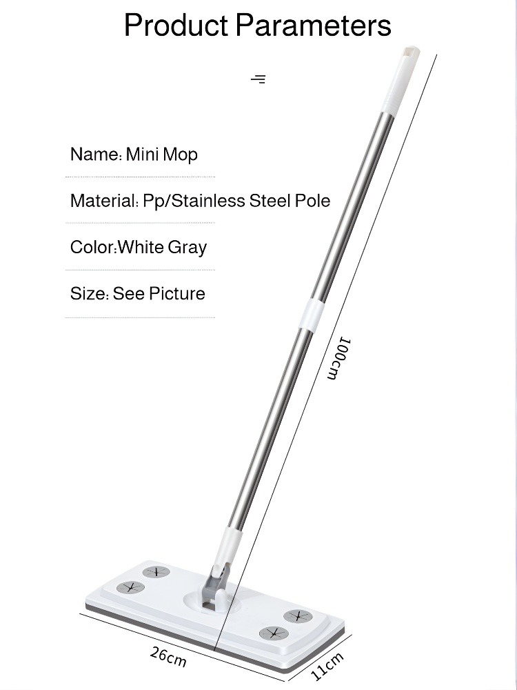 Household handsfree mop static flat mop lazy clip paper wet wipes disposable mop