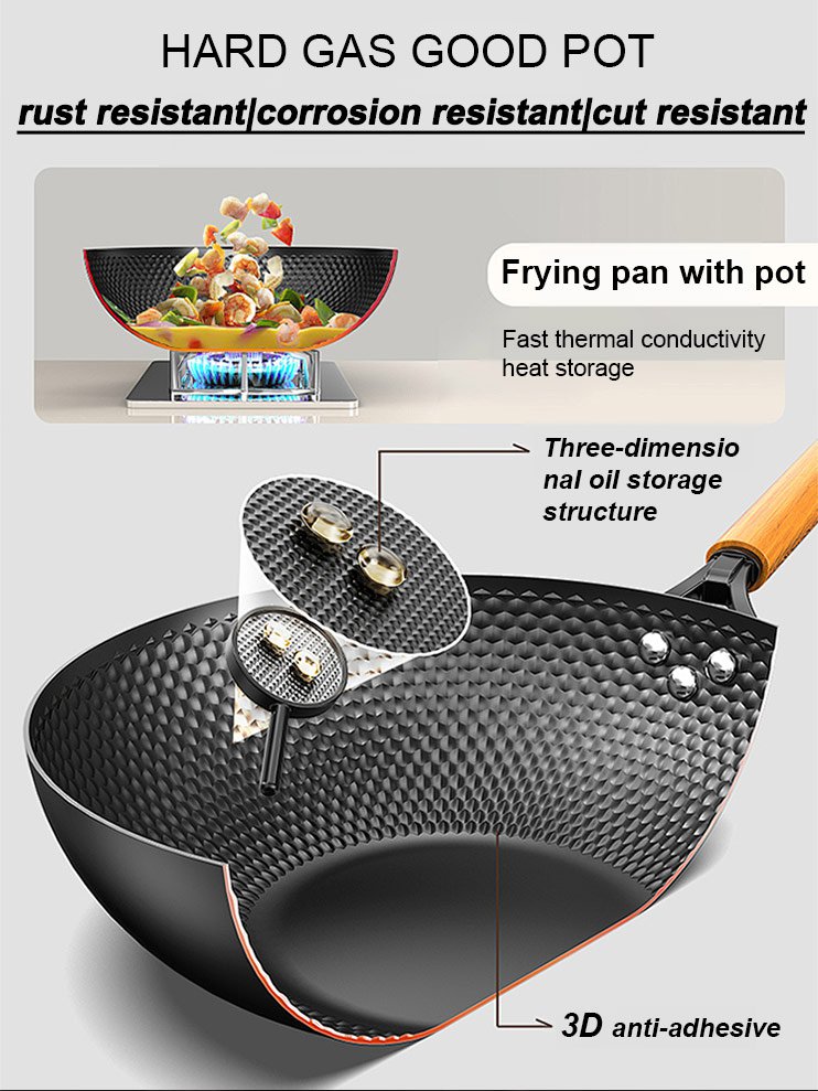 Uncoated non stick pan