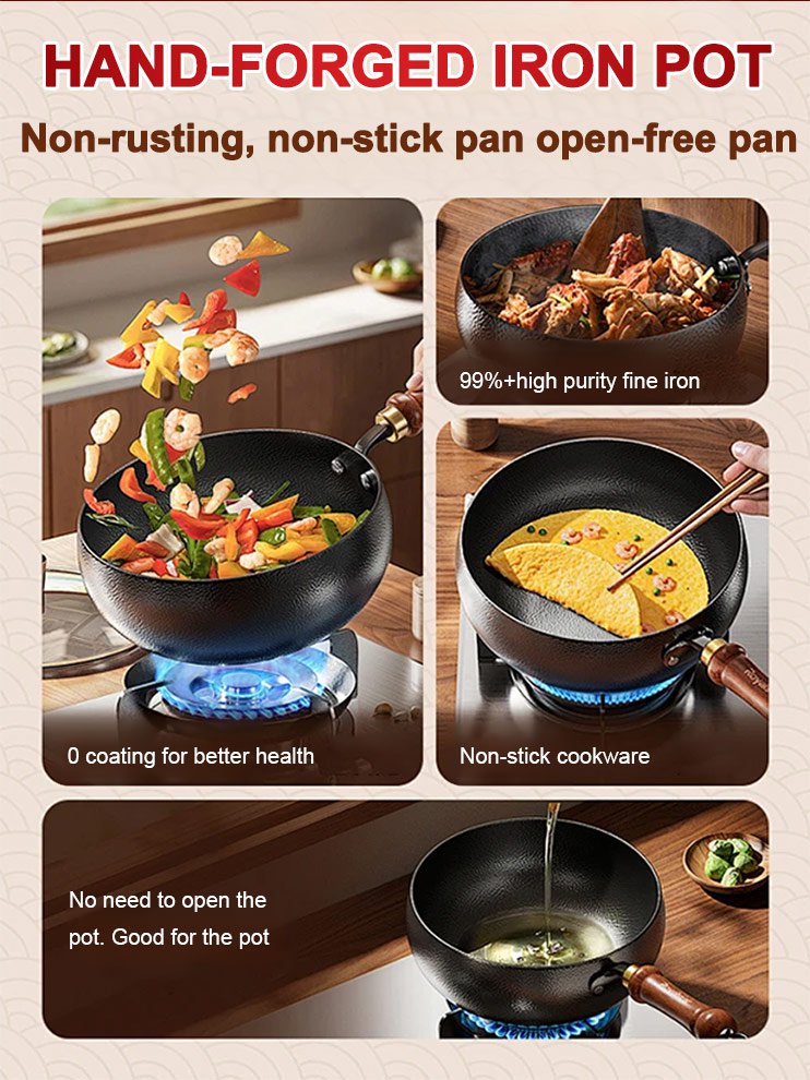 Uncoated non stick pan
