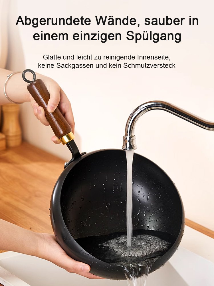 【Ohne Beschichtung Antihaft-Pfanne】Handgeschmiedet von Solinger Handwerkern, 10.000 Mal gehämmert.