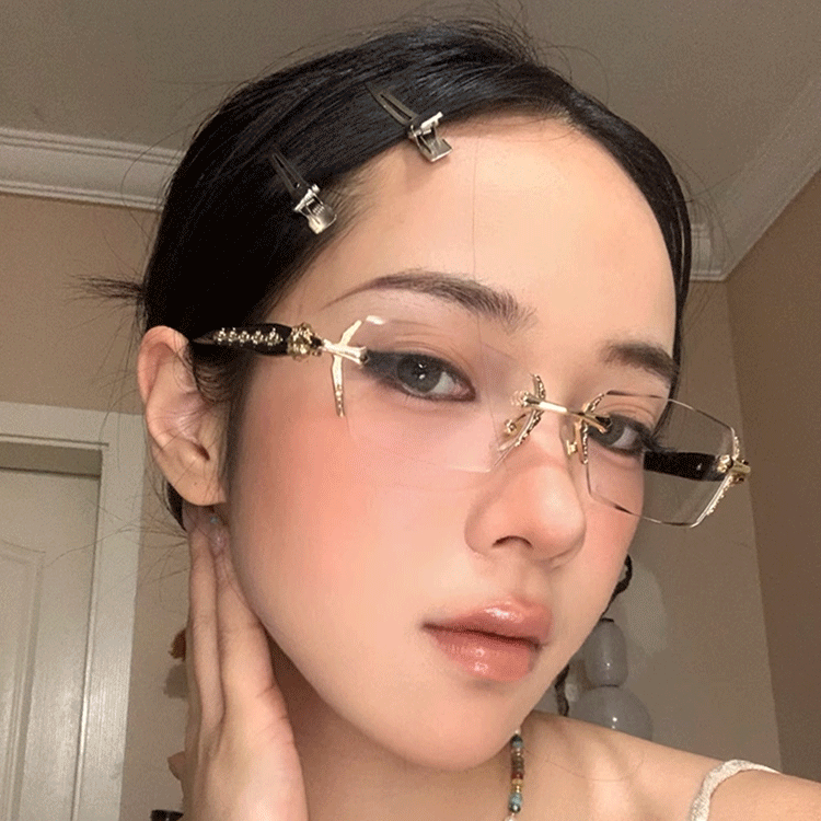 Frameless Cutting Edge HD Women's Elderly Metal Heavy Craft Presbyopia