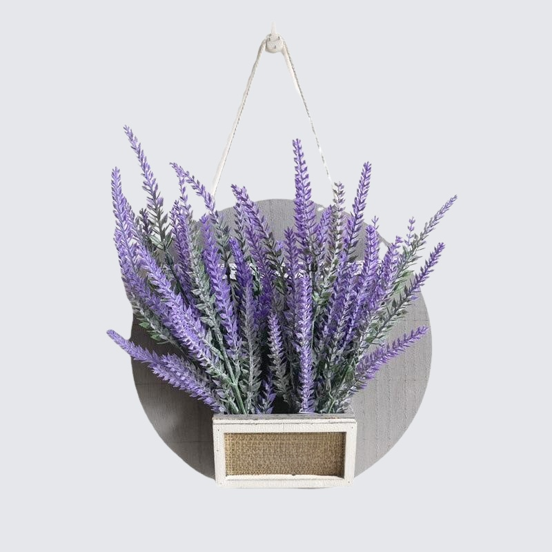 거실 벽걸이 꽃바구니 벽걸이 꽃바구니 원형 나무 상자