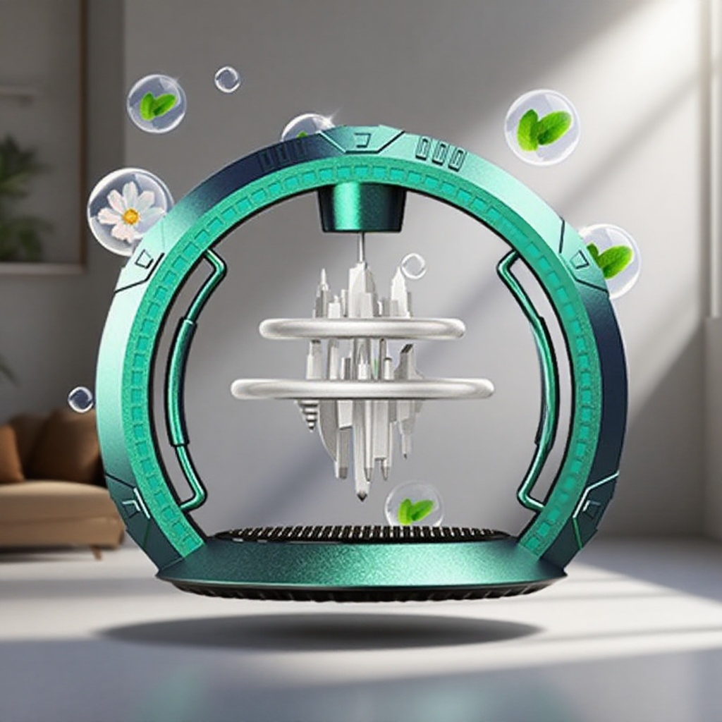 Car mounted aromatherapy solar powered rotating ornament