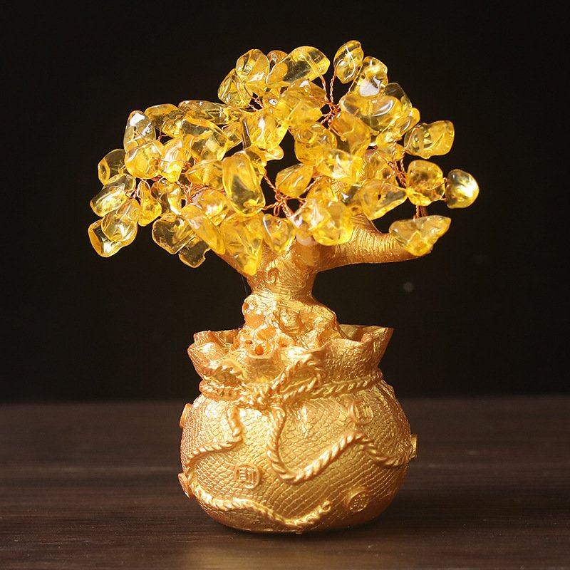 Citrine lucky bag money tree