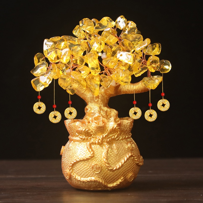 Citrine lucky bag money tree