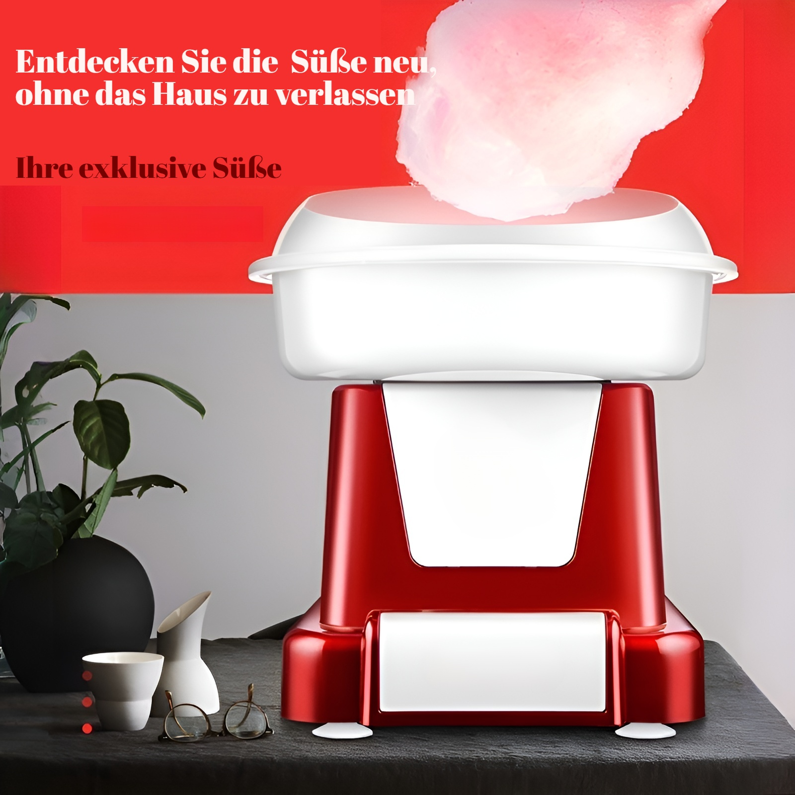 Haushaltszuckerwattemaschine vollautomatische Zuckerwattemaschine für Kinder handgemachter farbiger 