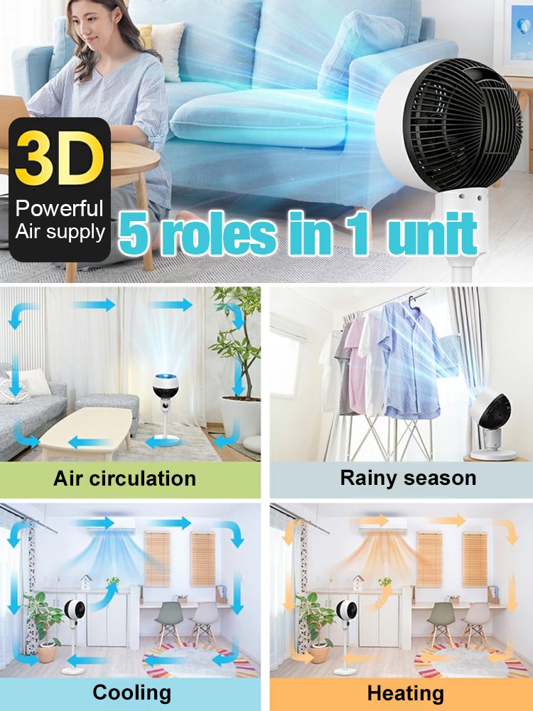Ultra-quiet floor-standing energy-saving circulation fan