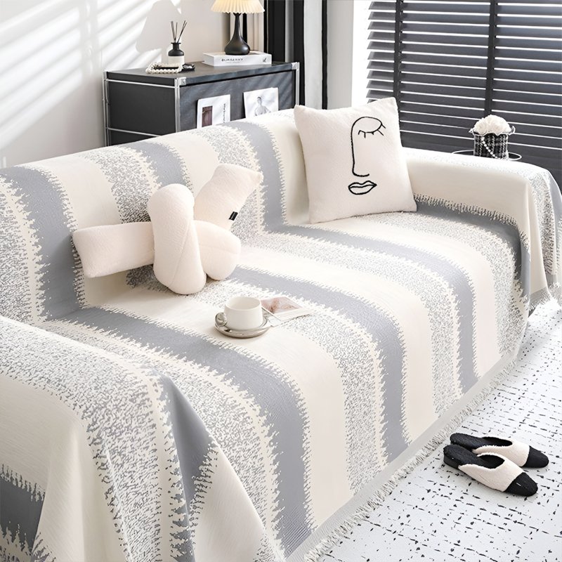 High-end simple sofa cover cloth chenille light luxury non-slip universal