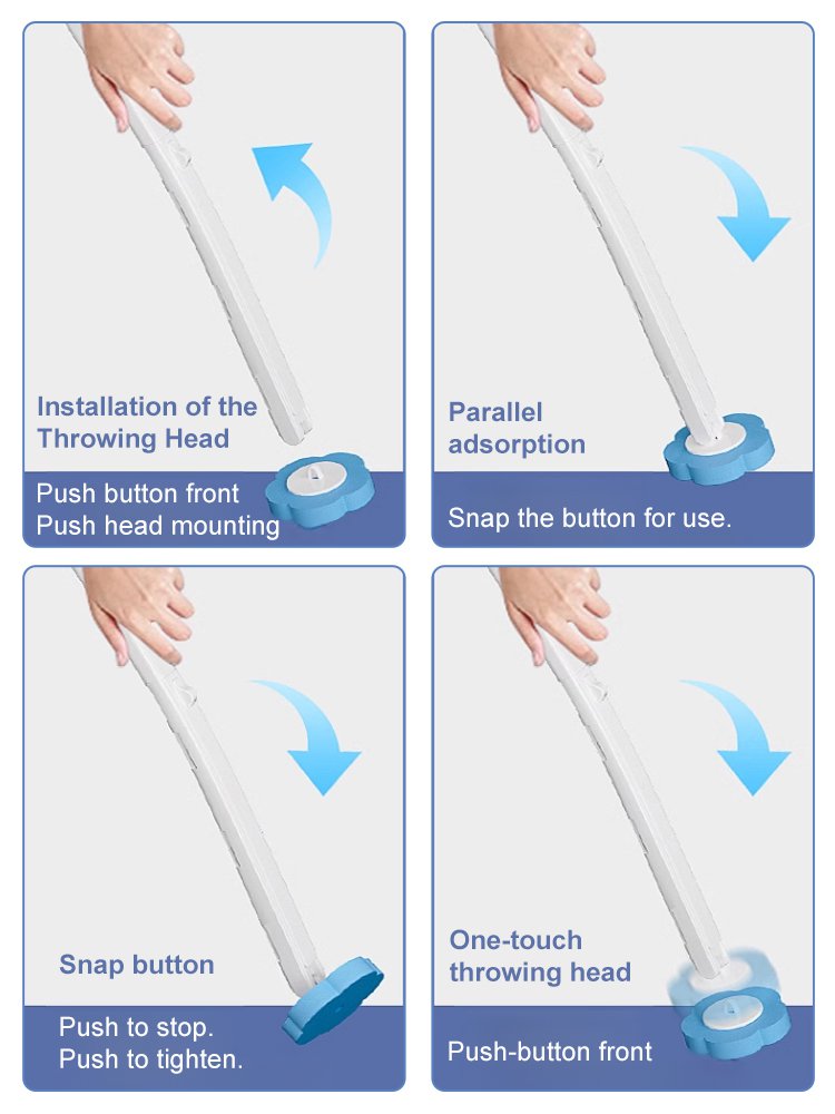 Replaceable toilet brush set