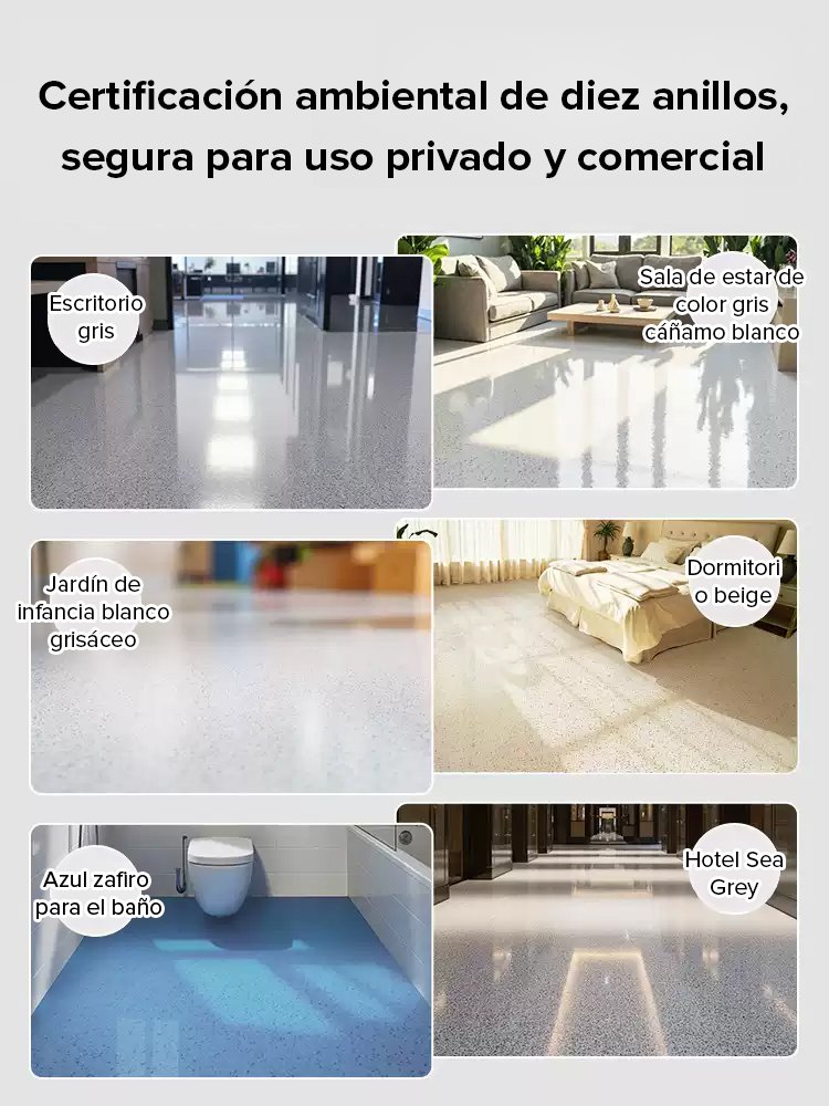 Pintura de piso epóxica de color con aplicación en una sola pasada