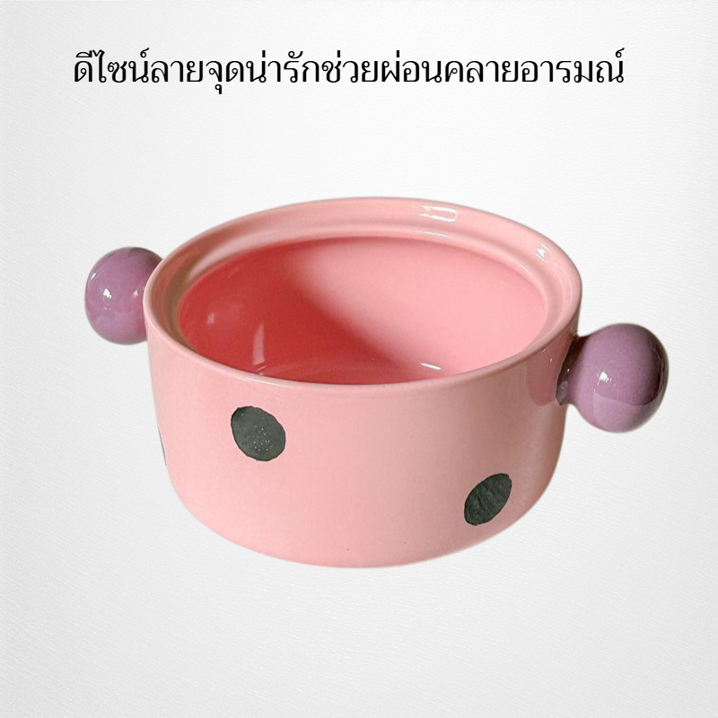 ชามเซรามิกมีหูจับ 2 ข้าง