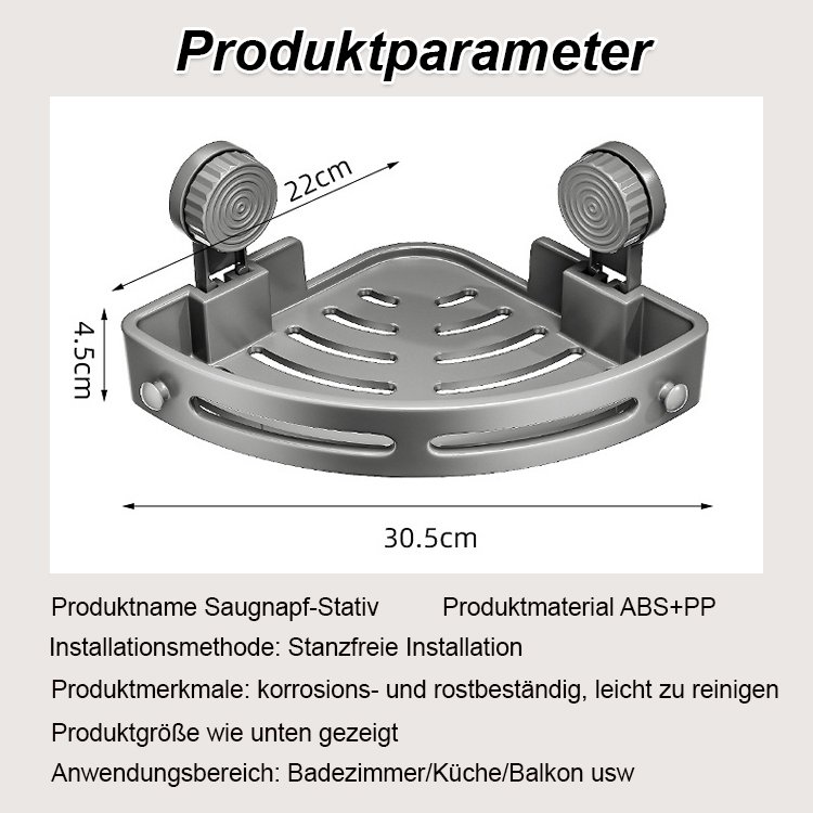 Saugnapf-Dreieckregal