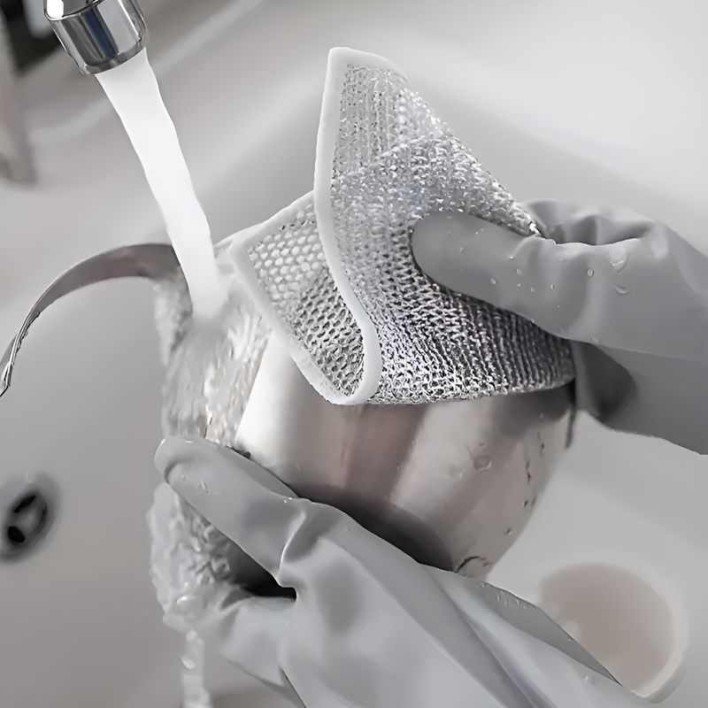 リバーシブル竹炭キッチンクロス