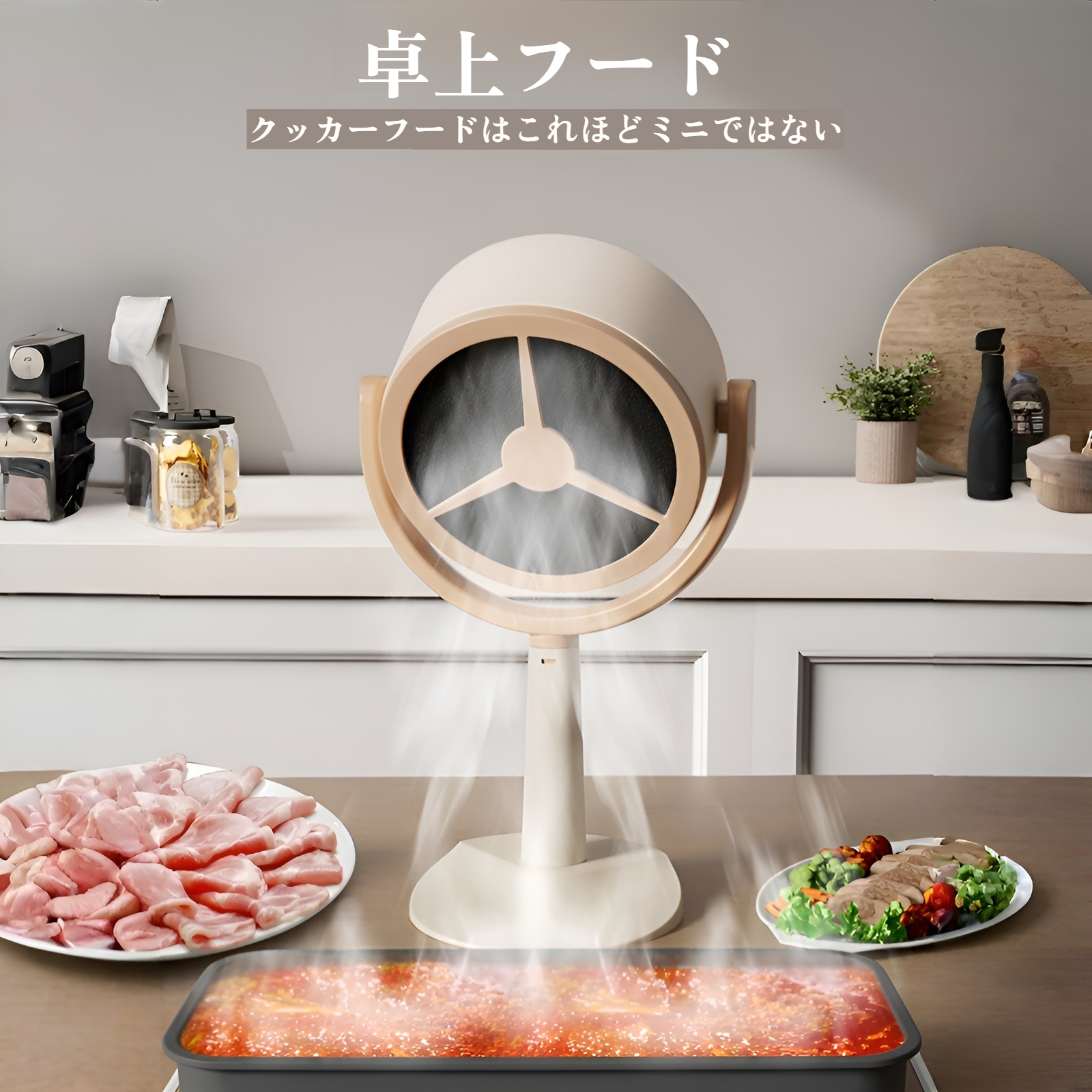 卓上ミニレンジフードの全体外観