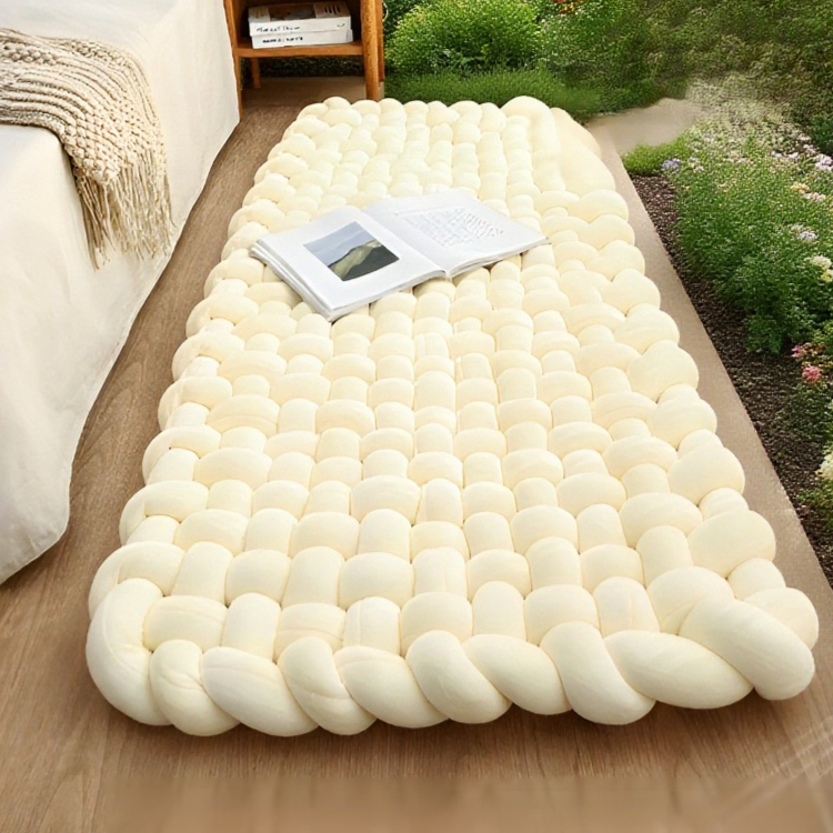 Modern tatami floor mats with rectangle foot pads