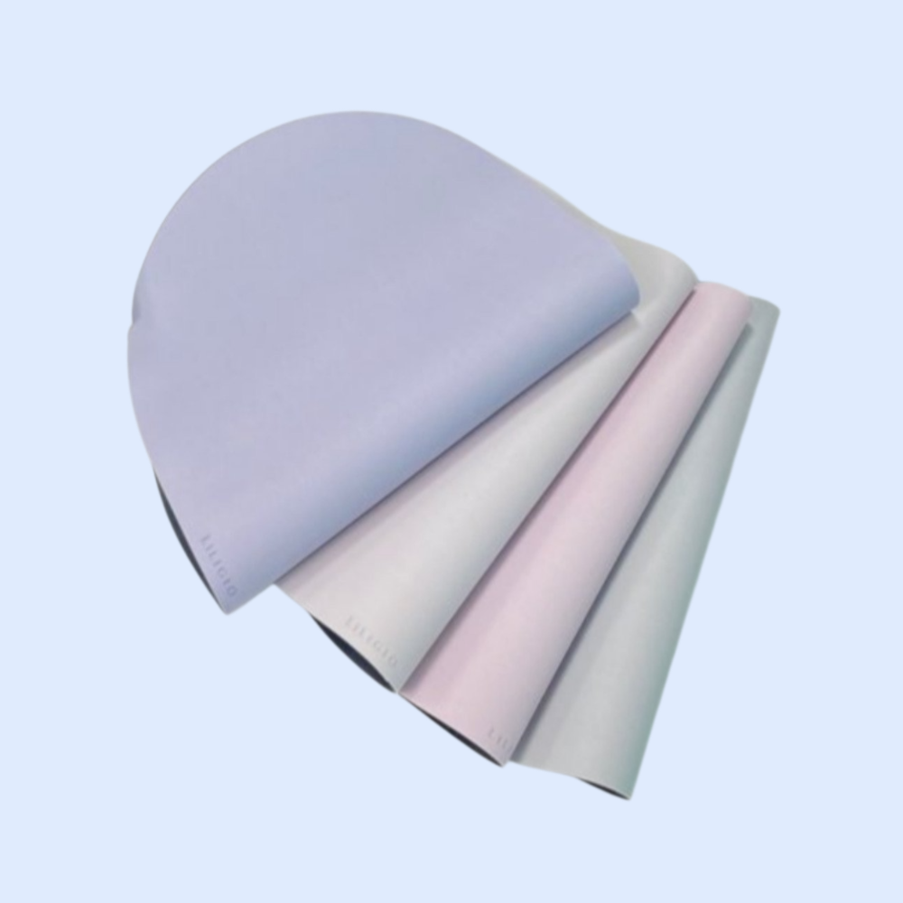 라운드 PU 가죽 플레이스매트