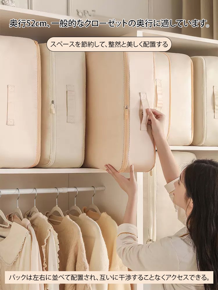 三層折りたたみ圧縮収納袋【大容量】